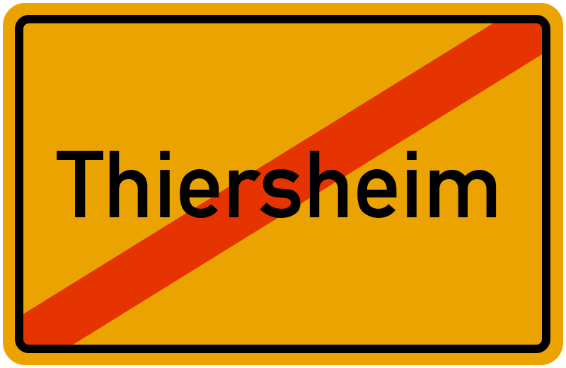 Ortsschild Thiersheim