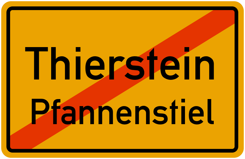 Ortsschild Thierstein
