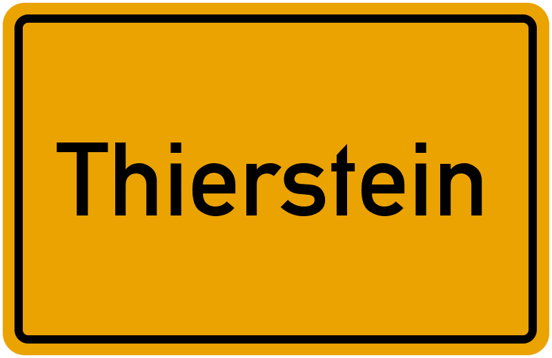 Ortsschild Thierstein