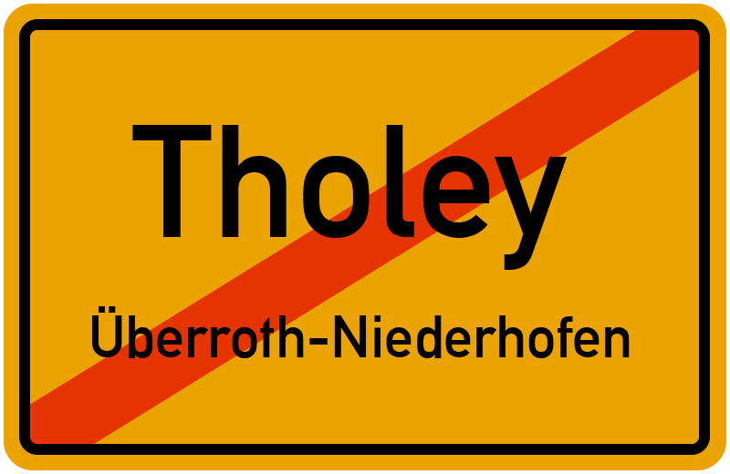 Ortsschild Tholey