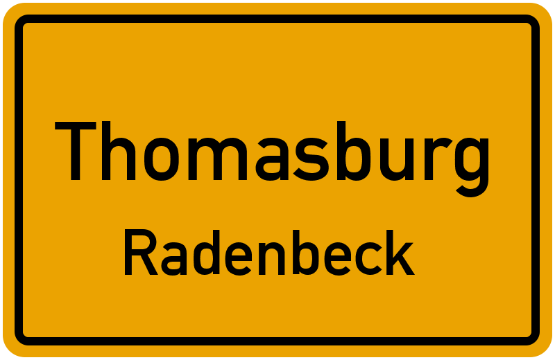 Ortsschild Thomasburg