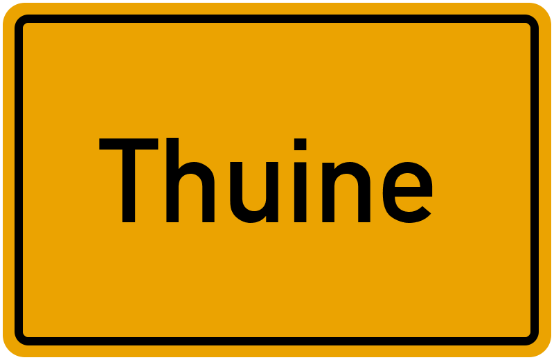 Ortsschild Thuine