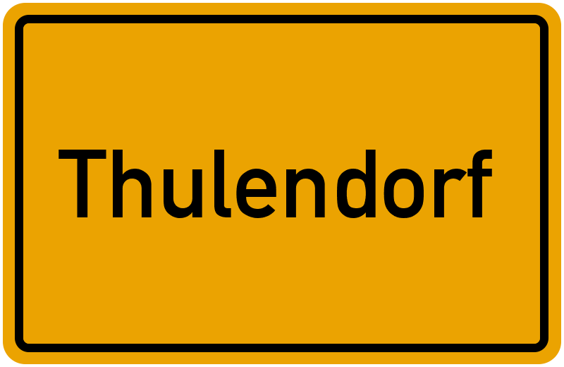 Ortsschild Thulendorf