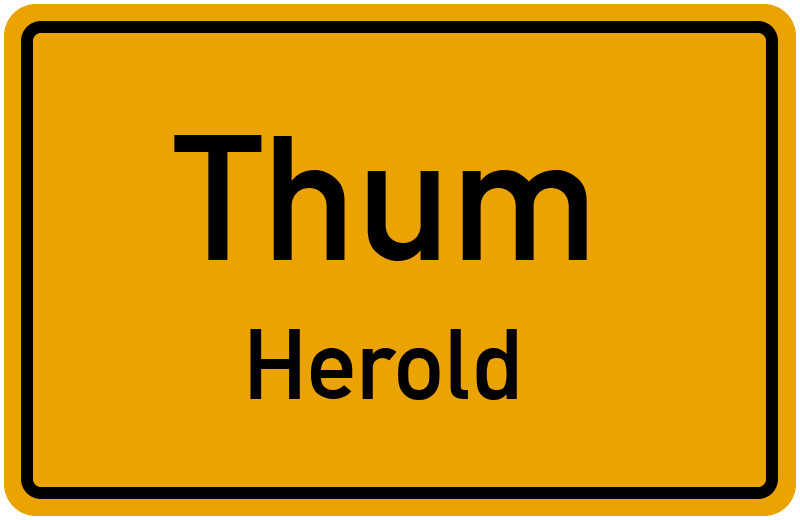 Ortsschild Thum