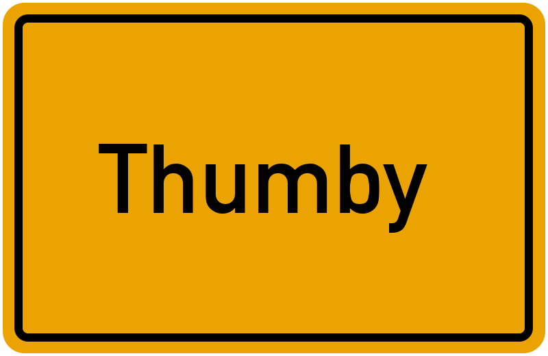 Ortsschild Thumby