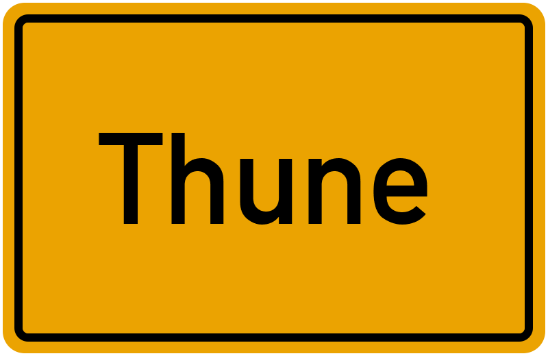 Ortsschild Thune