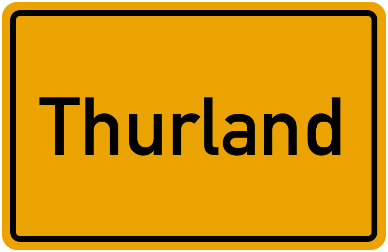Ortsschild Thurland