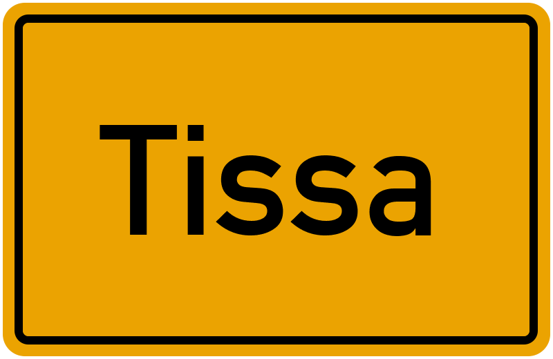 Ortsschild Tissa