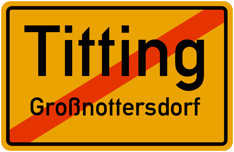 Ortsschild Titting