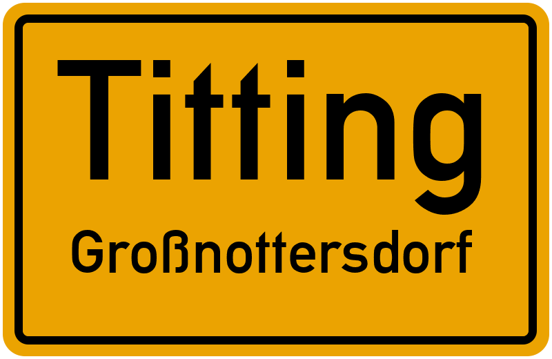 Ortsschild Titting