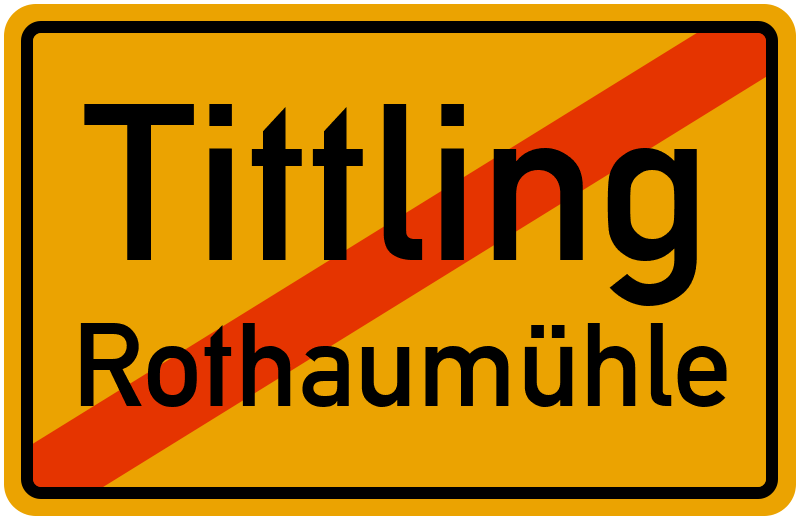 Ortsschild Tittling
