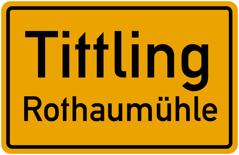 Ortsschild Tittling