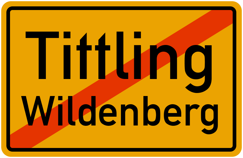 Ortsschild Tittling