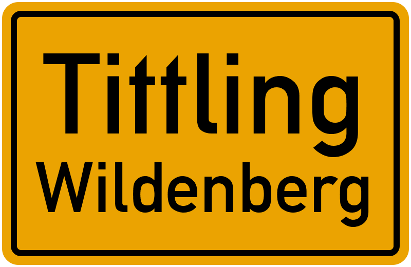 Ortsschild Tittling