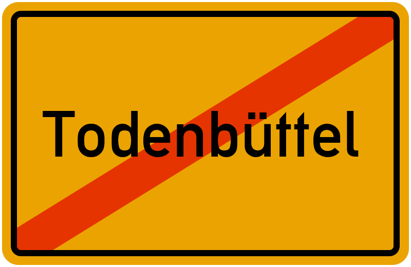 Ortsschild Todenbüttel