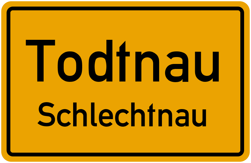 Ortsschild Todtnau