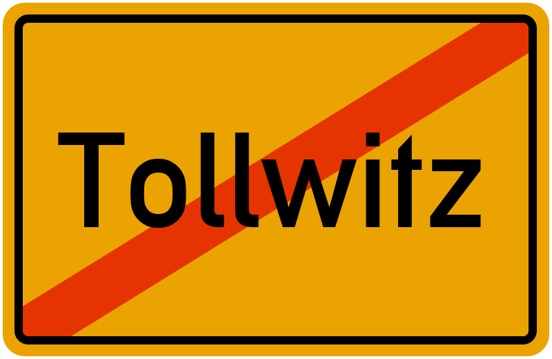 Ortsschild Tollwitz