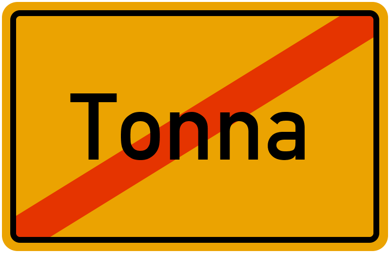 Ortsschild Tonna
