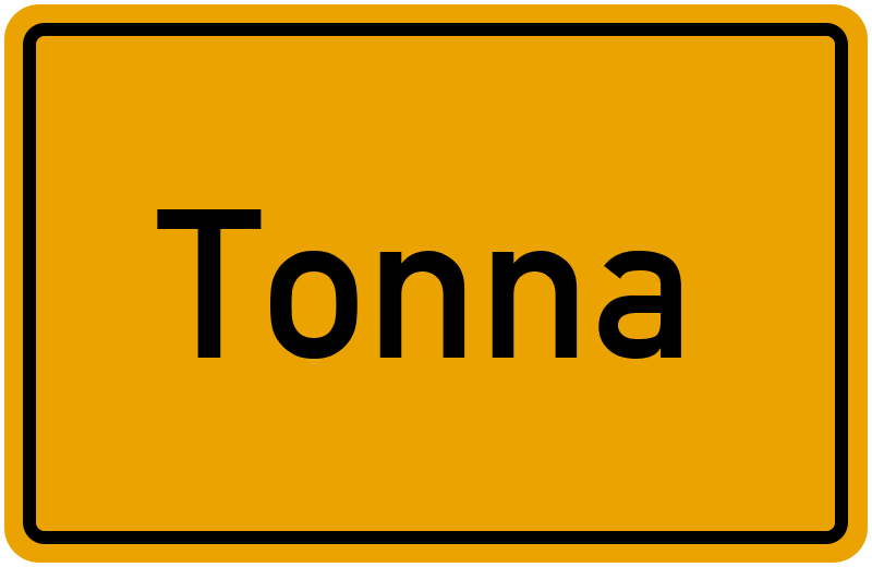 Ortsschild Tonna