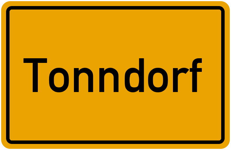 Ortsschild Tonndorf