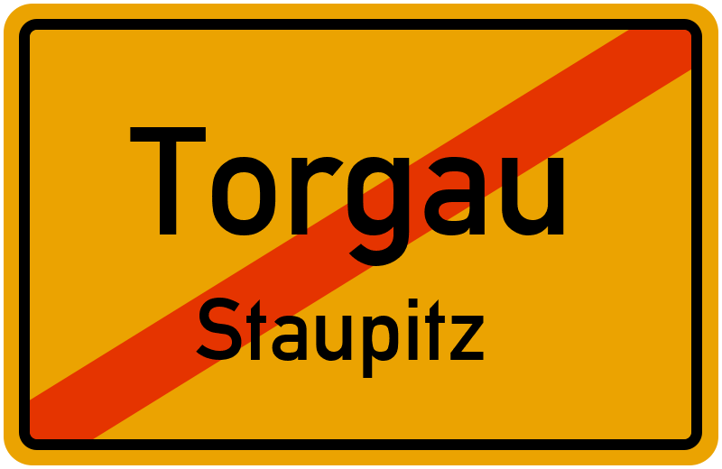 Ortsschild Torgau