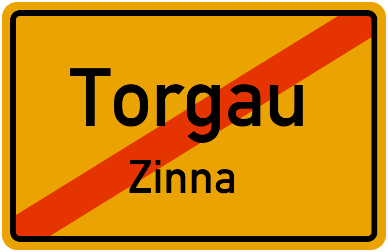 Ortsschild Torgau