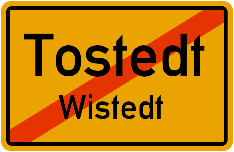 Ortsschild Tostedt