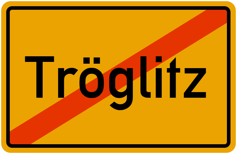 Ortsschild Tröglitz