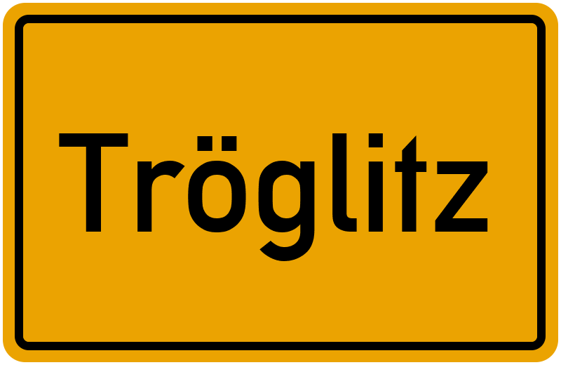 Ortsschild Tröglitz