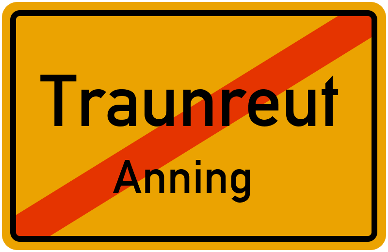 Ortsschild Traunreut