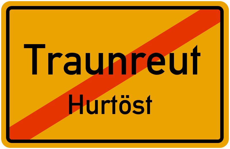 Ortsschild Traunreut