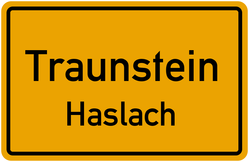 Ortsschild Traunstein