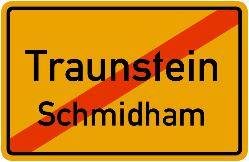 Ortsschild Traunstein