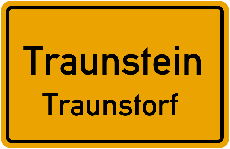 Ortsschild Traunstein