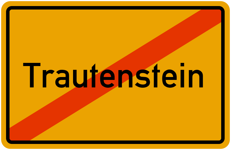 Ortsschild Trautenstein