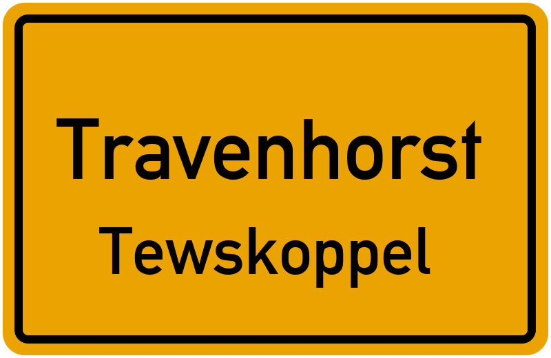 Ortsschild Travenhorst