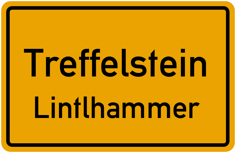 Ortsschild Treffelstein
