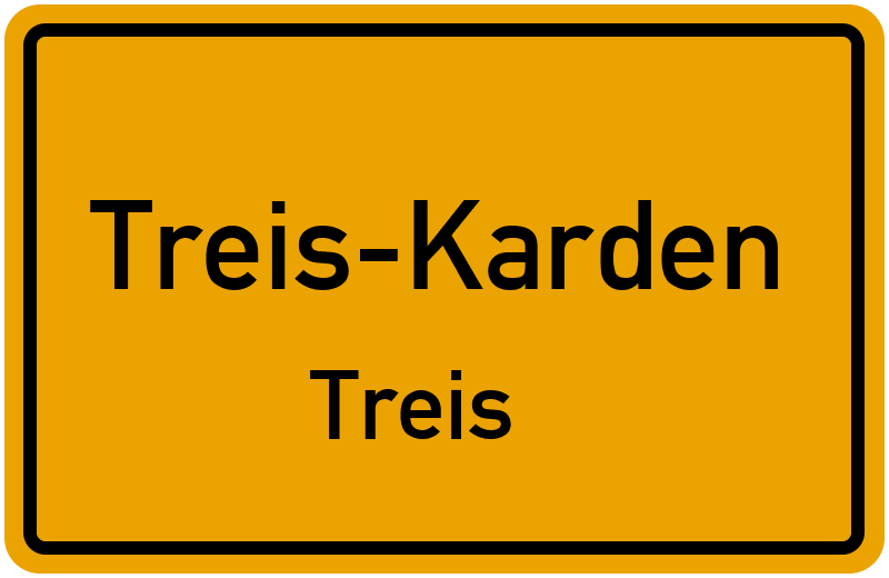 Ortsschild Treis-Karden