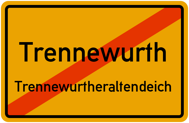 Ortsschild Trennewurth