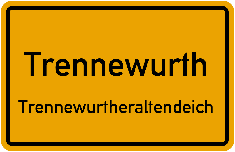 Ortsschild Trennewurth