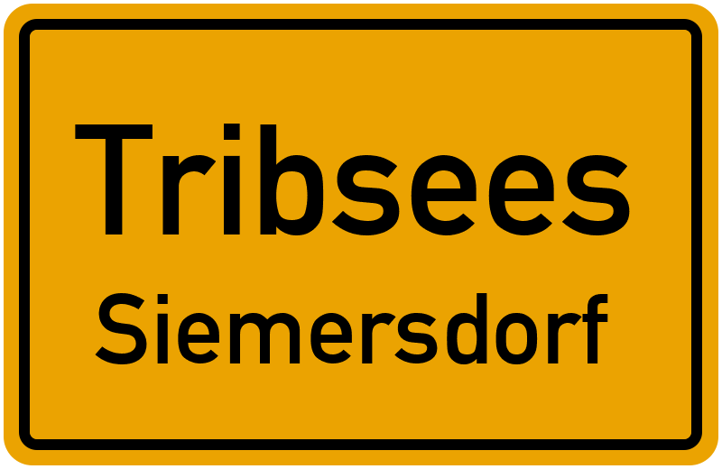 Ortsschild Tribsees