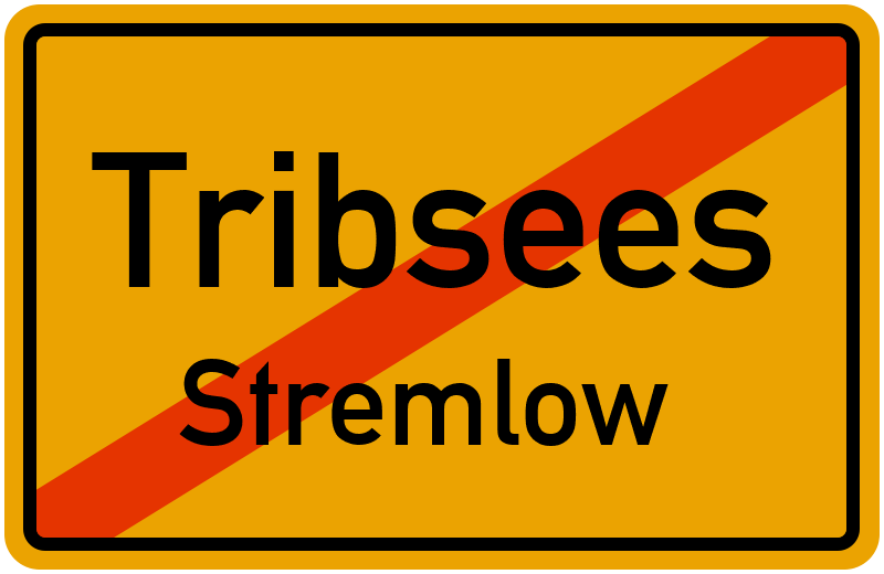 Ortsschild Tribsees