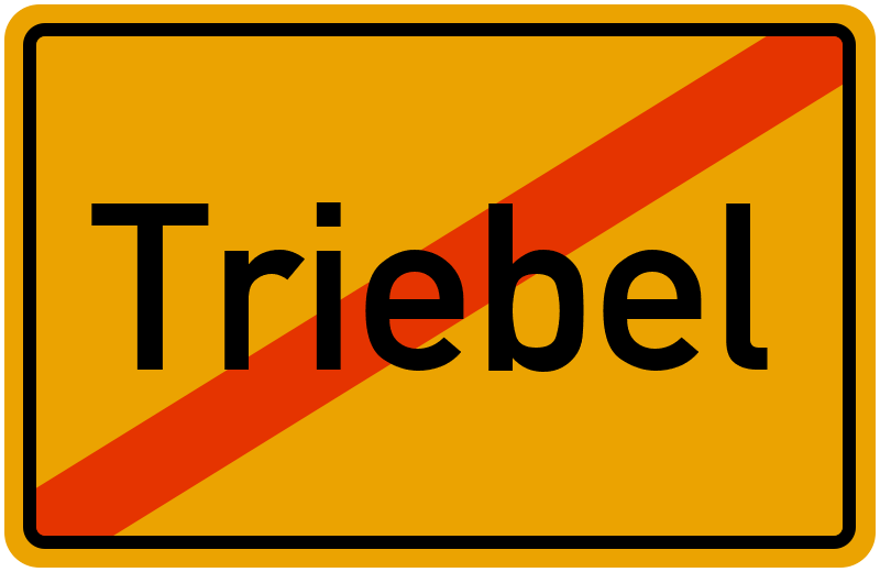 Ortsschild Triebel
