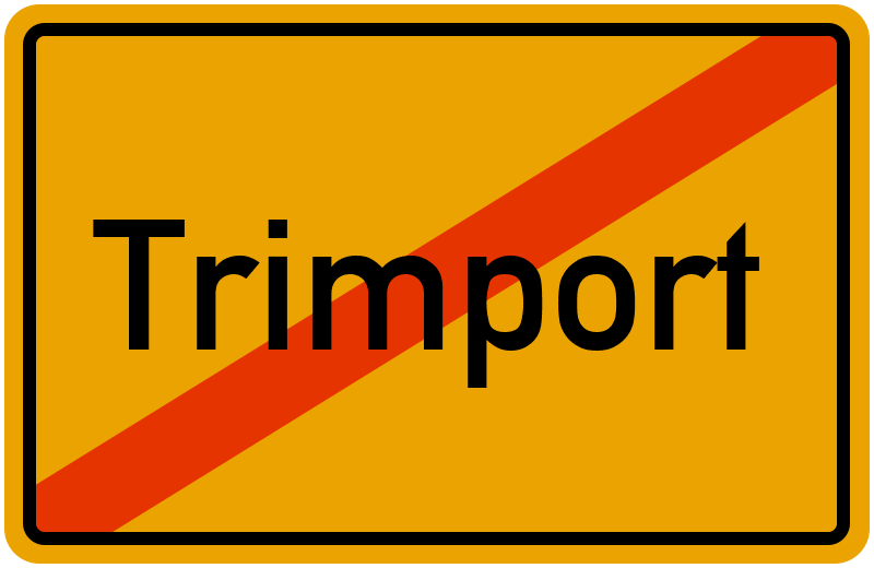 Ortsschild Trimport