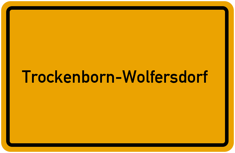 Ortsschild Trockenborn-Wolfersdorf