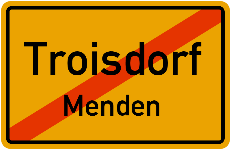 Ortsschild Troisdorf