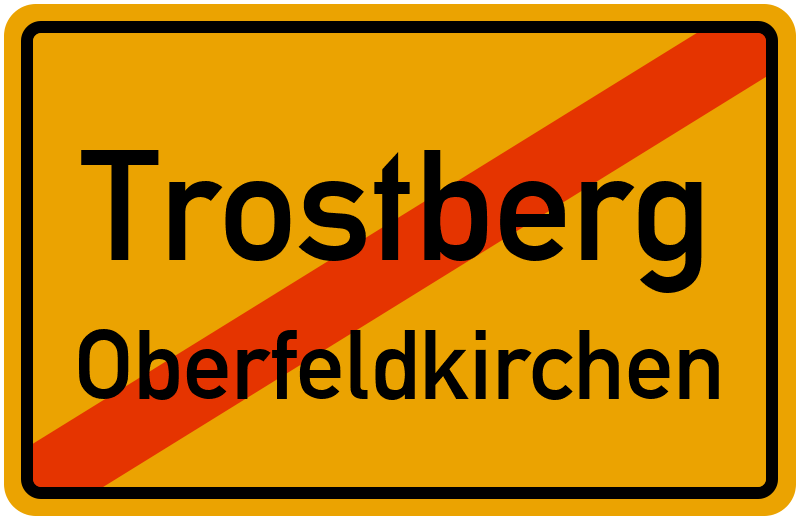 Ortsschild Trostberg
