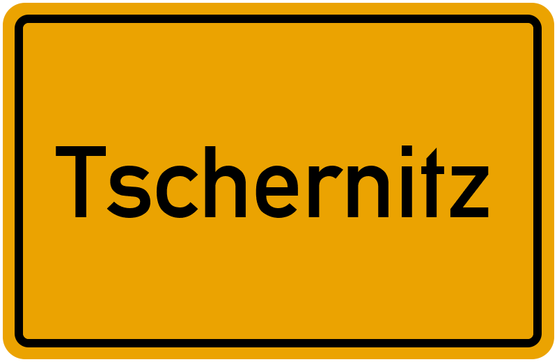 Ortsschild Tschernitz