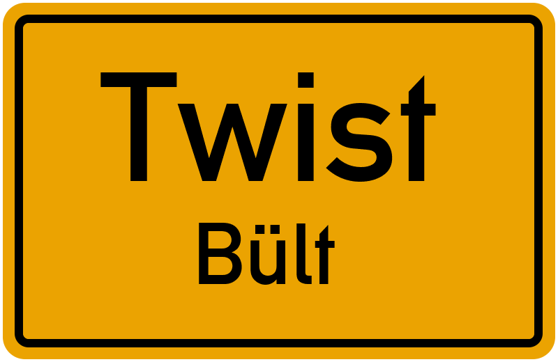 Ortsschild Twist