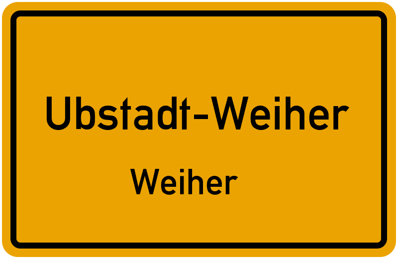 Ortsschild Ubstadt-Weiher